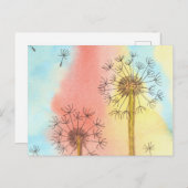 サマータイムダンデリオンフラフス ポストカード (正面/裏面)