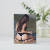 サマータイムビーチBabeフォトポストカード ポストカード (スタンド正面)