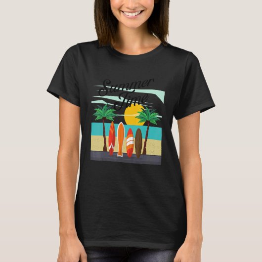 サマータイムフォーサーファーサーフィンVacation_4 Tシャツ (正面)