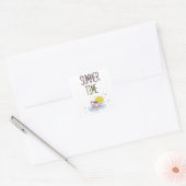 サマータイムブラック スクエアシール (封筒)