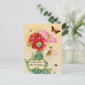 サマータイムヴィンテージフローラポピー ポストカード (スタンド正面)