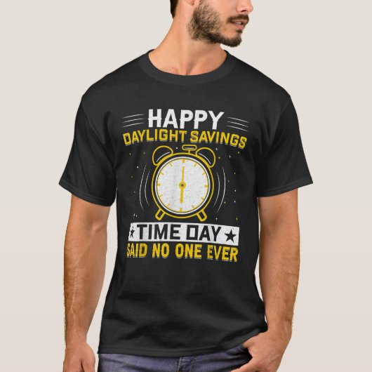 サマータイム日のおもしろい夏時間 Tシャツ (正面)
