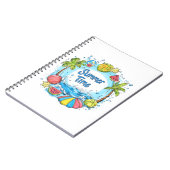 サマータイム – サマータイムビーチイラストレーション ノートブック (左側)