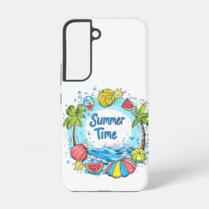 サマータイム – サマータイムビーチイラストレーション SAMSUNG GALAXY S22ケース