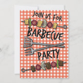 サマータイムBBQパーティの招待状 招待状 (正面)