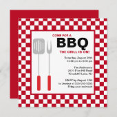 サマータイムBBQ招待状 招待状 (正面/裏面)