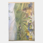 サマータスカンワインランドスケープイタリアカウンター キッチンタオル (縦)