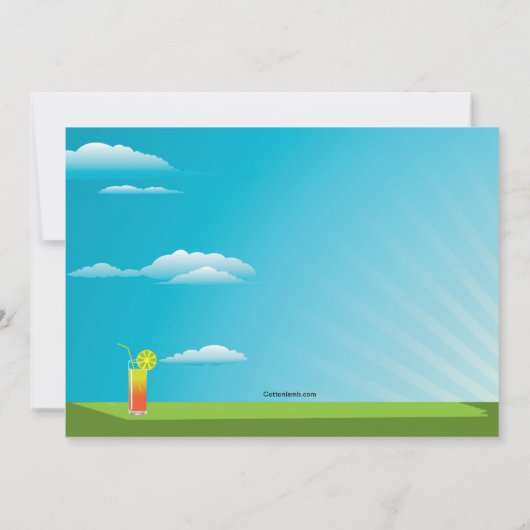 サマータン誕生日パーティーへの招待 招待状 (裏面)