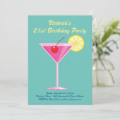 サマーターコイズ21歳誕生日パーティの招待状 招待状 (スタンド正面)