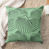 サマーターコイズ – グリーン&ブラックシーシェル装飾用クッション クッション (ブランケット)
