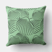 サマーターコイズ – グリーン&ブラックシーシェル装飾用クッション クッション (裏面)
