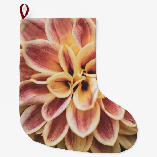 サマーダリアフラワー(フローラアート) ラージクリスマスストッキング (正面)