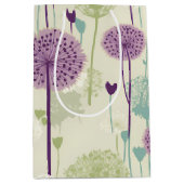 サマーダンデリオンデザイン ミディアムペーパーバッグ (正面)