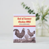 サマーチキンBBQ招待状カード 招待状 (スタンド正面)