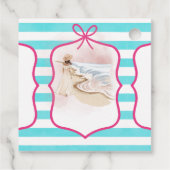 サマーチック ビーチとウェーブ ブライダルシャワー フェイバータグ (裏面)