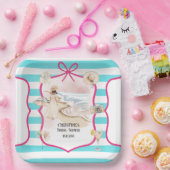 サマーチック ビーチとウェーブ ブライダルシャワー ペーパープレート (パーティー)