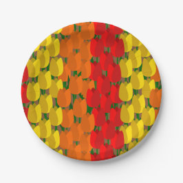 サマーチューリップフィールド ペーパープレート