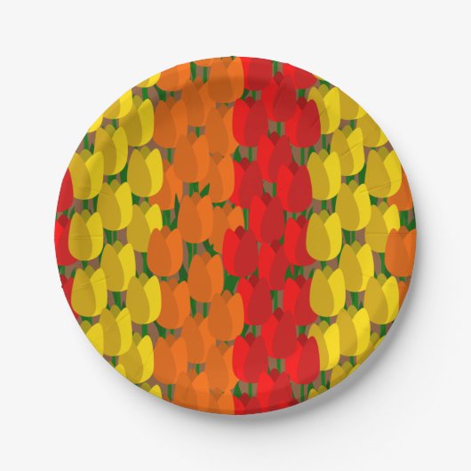 サマーチューリップフィールド ペーパープレート (正面)