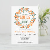 サマーツインガールズ誕生日オレンジ三歳 招待状 (スタンド正面)