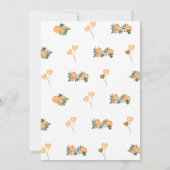 サマーツインガールズ誕生日オレンジ三歳 招待状 (裏面)