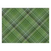 サマーツリーグリーンとホワイトプレイド テーブルクロス (正面(横))