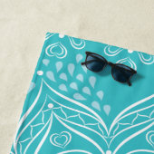 サマーティール(緑がかった色)曼荼羅 ビーチタオル (インサイチュ)