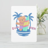 サマーテディベアーサーファーinハワイ サンキューカード (スタンド正面)
