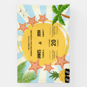 サマーテーマキッズダブル誕生祝い 横断幕 (縦)