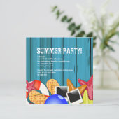 サマーテーマパーティー招待状 招待状 (スタンド正面)
