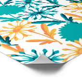 サマーデイジーフラワーガーデン ポスター (角)