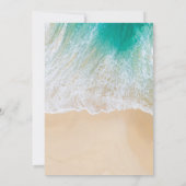 サマーデスティネーションオンザサンディティール(緑がかった色)ビーチ結婚式 招待状 (裏面)