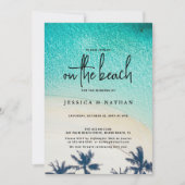 サマーデスティネーションオンザサンディーパームビーチ結婚式 招待状 (正面)