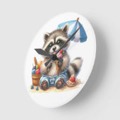 サマートリートレークーン ラウンド壁時計 (傾斜)