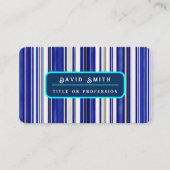 サマートレンディーネイビーブルーボートストライプコレクション 名刺 (正面)
