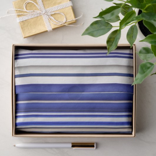 サマートレンディーネイビーブルーボートストライプコレクション 薄葉紙 (ギフト)