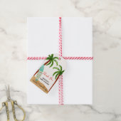 サマートロピカルサーフベビーオンボードベビーシャワー ギフトタグ (より糸付き)