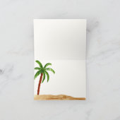 サマートロピカルサーフベビーオンボードベビーシャワー サンキューカード (内部)