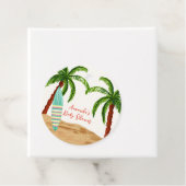 サマートロピカルサーフベビーオンボードベビーシャワー フェイバータグ (インサイチュ)