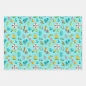 サマートロピカルバケーションシュノーケルダイビングコーラルリーフ ラッピングペーパーシート (正面3)