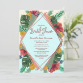 サマートロピカルパイナップルフローラブライダルシャワー 招待状 (スタンド正面)
