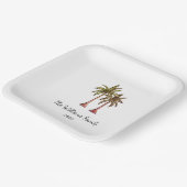 サマートロピカルパームツリーズスイムプールパーティー ペーパープレート (傾斜あり)