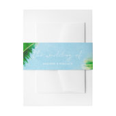 サマートロピカルパームツリービーチ結婚式 招待状ベリーバンド (正面例)