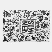 サマートロピカルビーチシーバケーションホリデイ キッチンタオル (横)