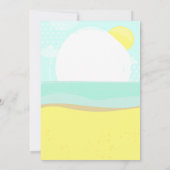 サマートロピカルビーチパーティー誕生日 招待状 (裏面)