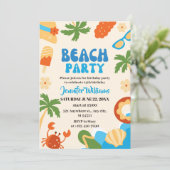 サマートロピカルビーチfor girlsパーティー誕生日 招待状 (スタンド正面)