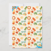 サマートロピカルビーチfor girlsパーティー誕生日 招待状 (裏面)