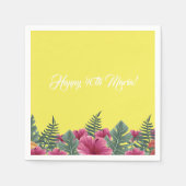 サマートロピカル誕生日紙ナプキンス スタンダードカクテルナプキン (正面)