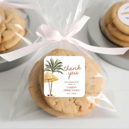 サマートロピカル ブライダルシャワー ありがとう スクエアシール