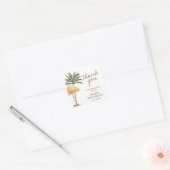サマートロピカル ブライダルシャワー ありがとう スクエアシール (封筒)