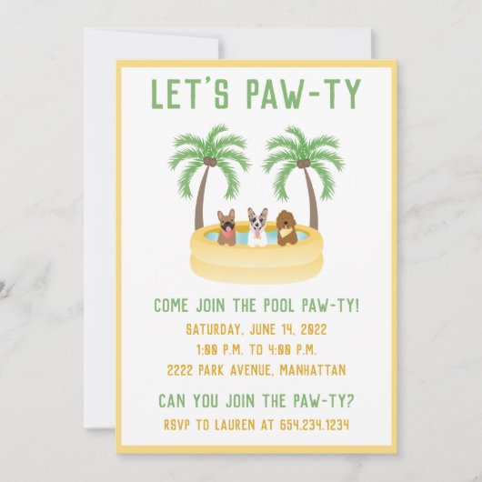 サマードッグスプール 招待状 (正面)